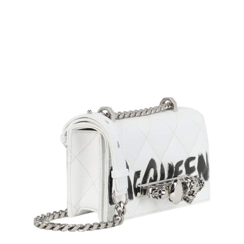 Alexander McQueen Mini Graffiti Jeweled Shoulder Bag