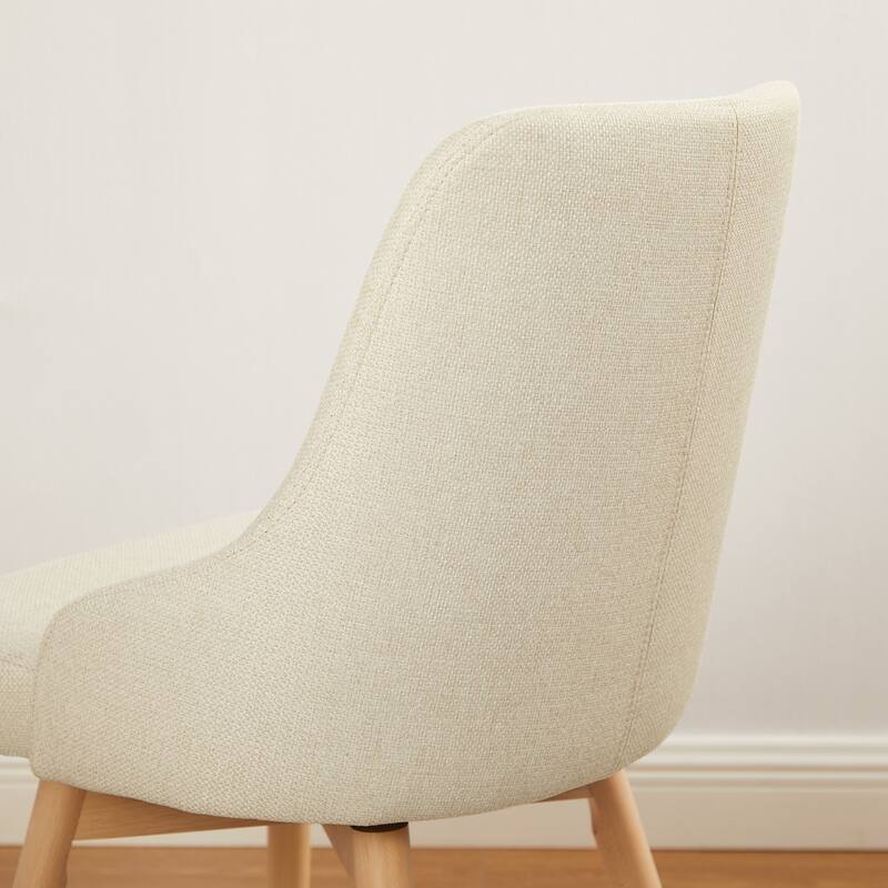 Art Leon Set of 2 Minimalist Dining Chair with Classic Wood Legs