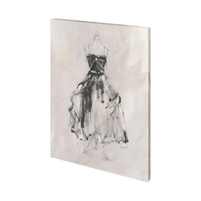 Black Evening Gown I (40 x 50) Canvas Art Print