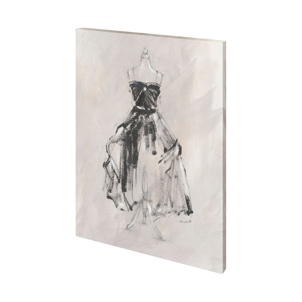 Black Evening Gown I (40 x 50) Canvas Art Print
