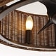 preview thumbnail 2 of 11, 24" 3-Blade 6-Light Woven Farmhouse Ceiling Fan with Light