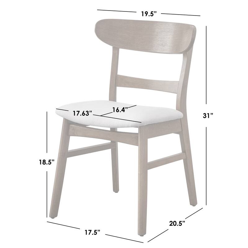 Lifestorey Noella Solid Wood Dining Chairs (Set of 2)