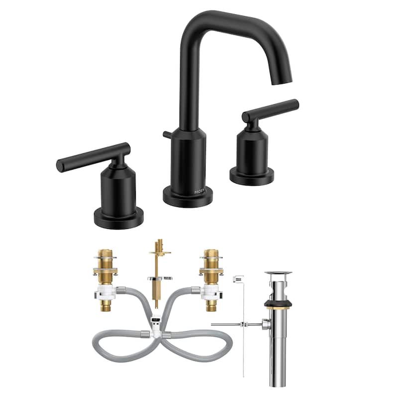 Moen TV6142 Gibson 1.2 GPM Widespread Bathroom Faucet with Rough-in - Matte Black