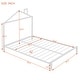 preview thumbnail 24 of 46, Metal Platform Bed with House-Shaped Headboard Design