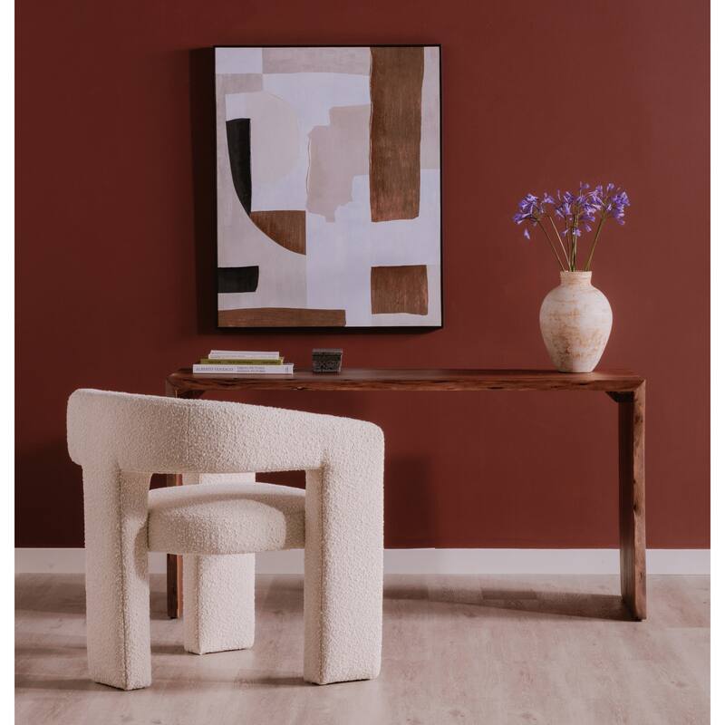 Rustic Wood Desk - Solid Acacia Live Edge Table for Home Office