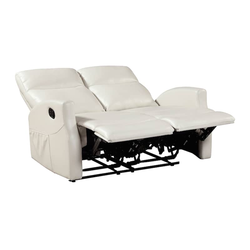 Centralia Faux Leather 3-Piece Manual Double Reclining Sofa Set