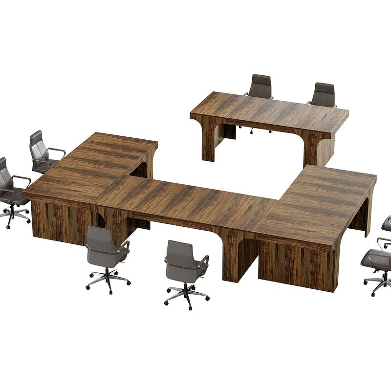 Large Executive Conference Table, Office Meeting Table, Boardroom Computer Writing Desk Workstation Accent Table