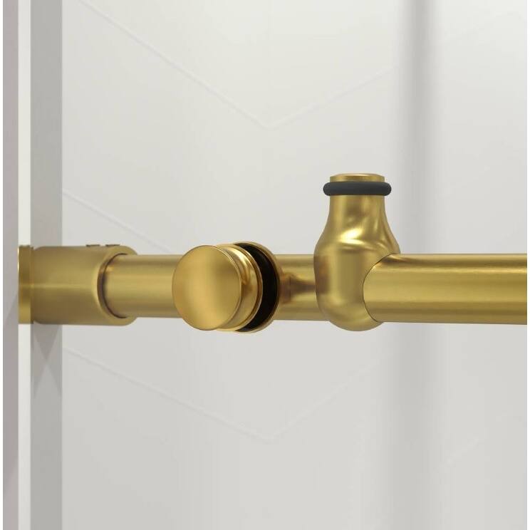 Seawin Crystal 56 - 60 x 78 inches Frameless Sliding Shower Door 3/8 in. (10 mm) Clear Tempered Glass with NanoShield Coating