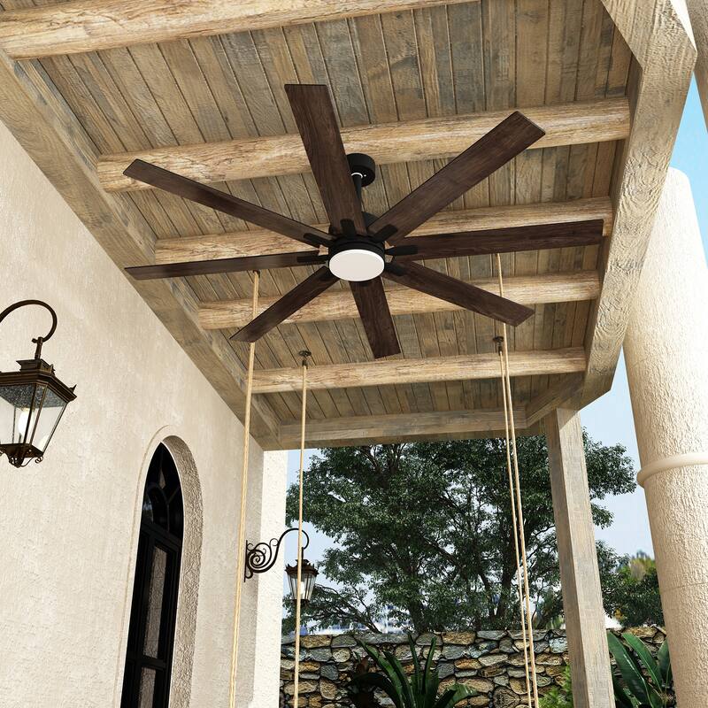 72-Inch Ceiling Fan with Dual-Tone Blades and 3-Color LED Light