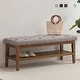 preview thumbnail 12 of 14, Entryway Shoe Bench Storage Bench Fabric Solid Wood, 43-inch Upholstered Bench for Living Room, Bedrooms
