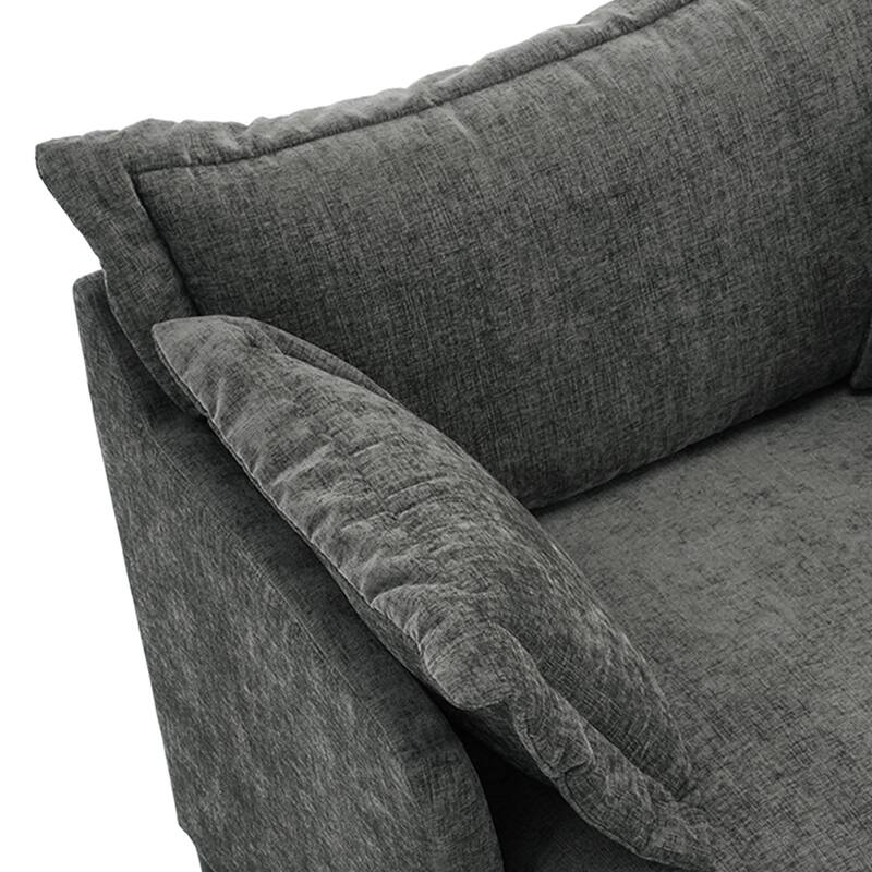 6 Piece Oversized Chenille Comfy Cloud Modular Sectional Sofa Set