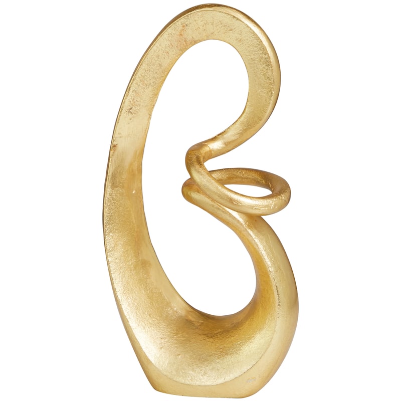 Minimalist Aluminum Metal Abstract Sculpture - Gold or Dark Gray