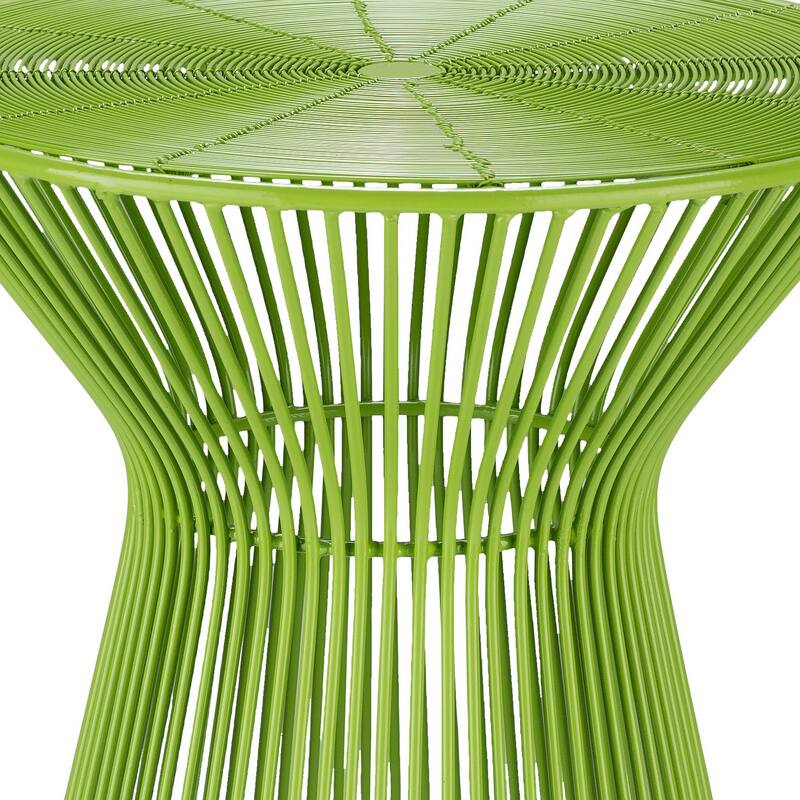 Livabliss Petruccio Lime Modern Metal Accent Table