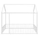 preview thumbnail 6 of 19, Full Size Metal Bed House Bed Frame with Fence for Kids