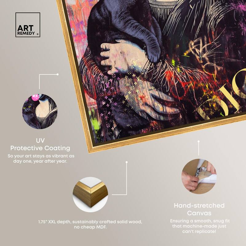 Classical Gal and Her Companion Canvas by Art Remedy