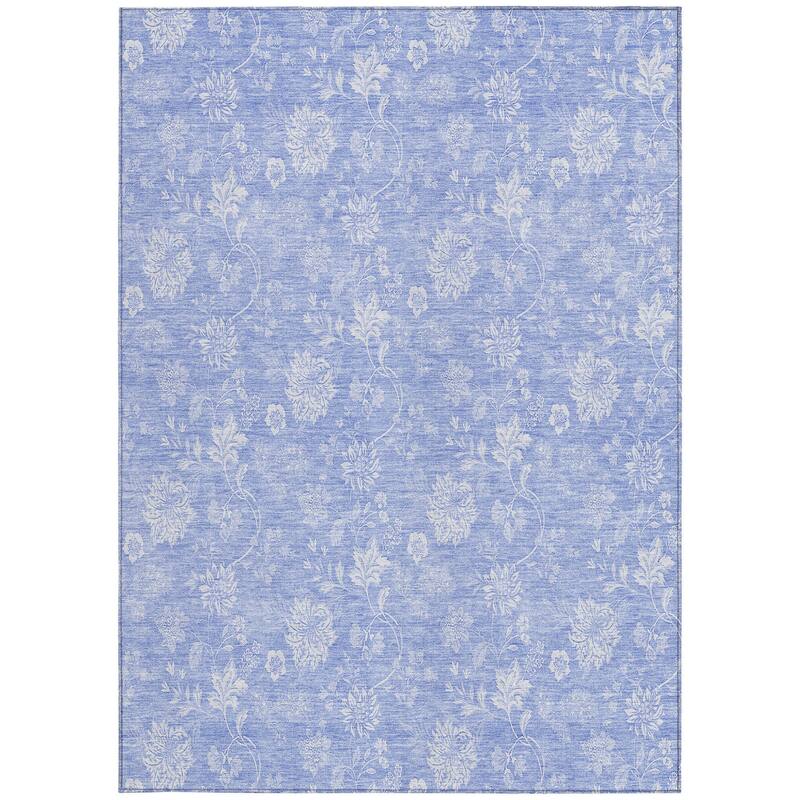 HomeRoots Floral Transitional Rectangle Outdoor Rug