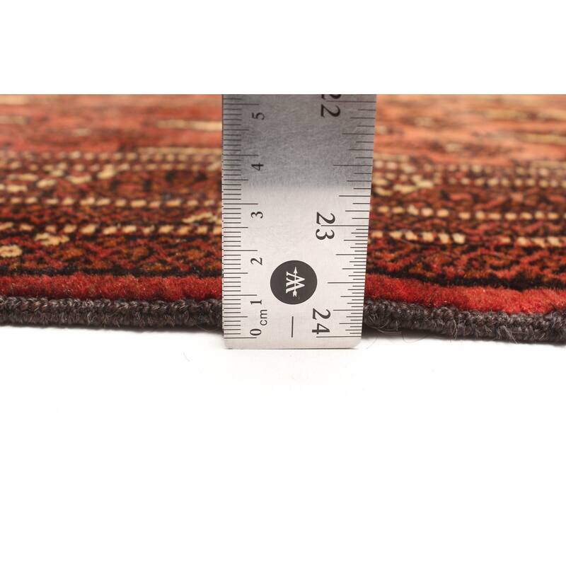 ECARPETGALLERY Hand-knotted Teimani Dark Red Wool Rug - 3'1 x 4'4