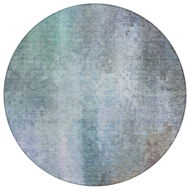 Machine Washable Indoor/ Outdoor Abstract Ombre Chantille Rug