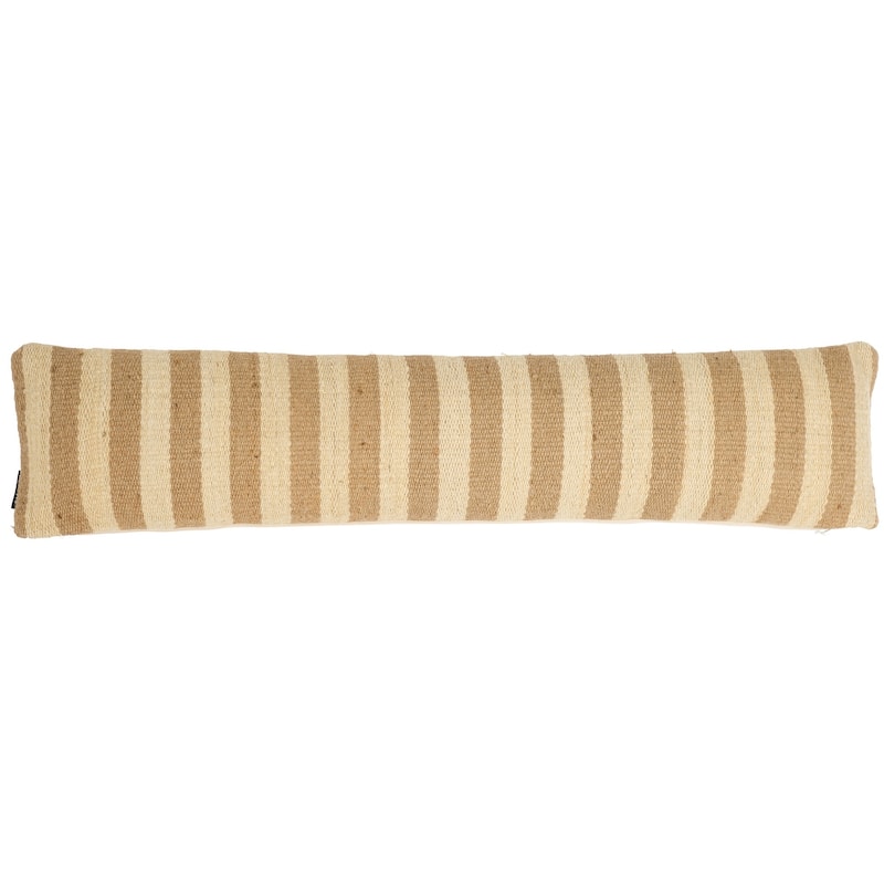 SAFAVIEH Home Nomy 8 x 36-inch Mustard/Beige Jute Bolster Pillow