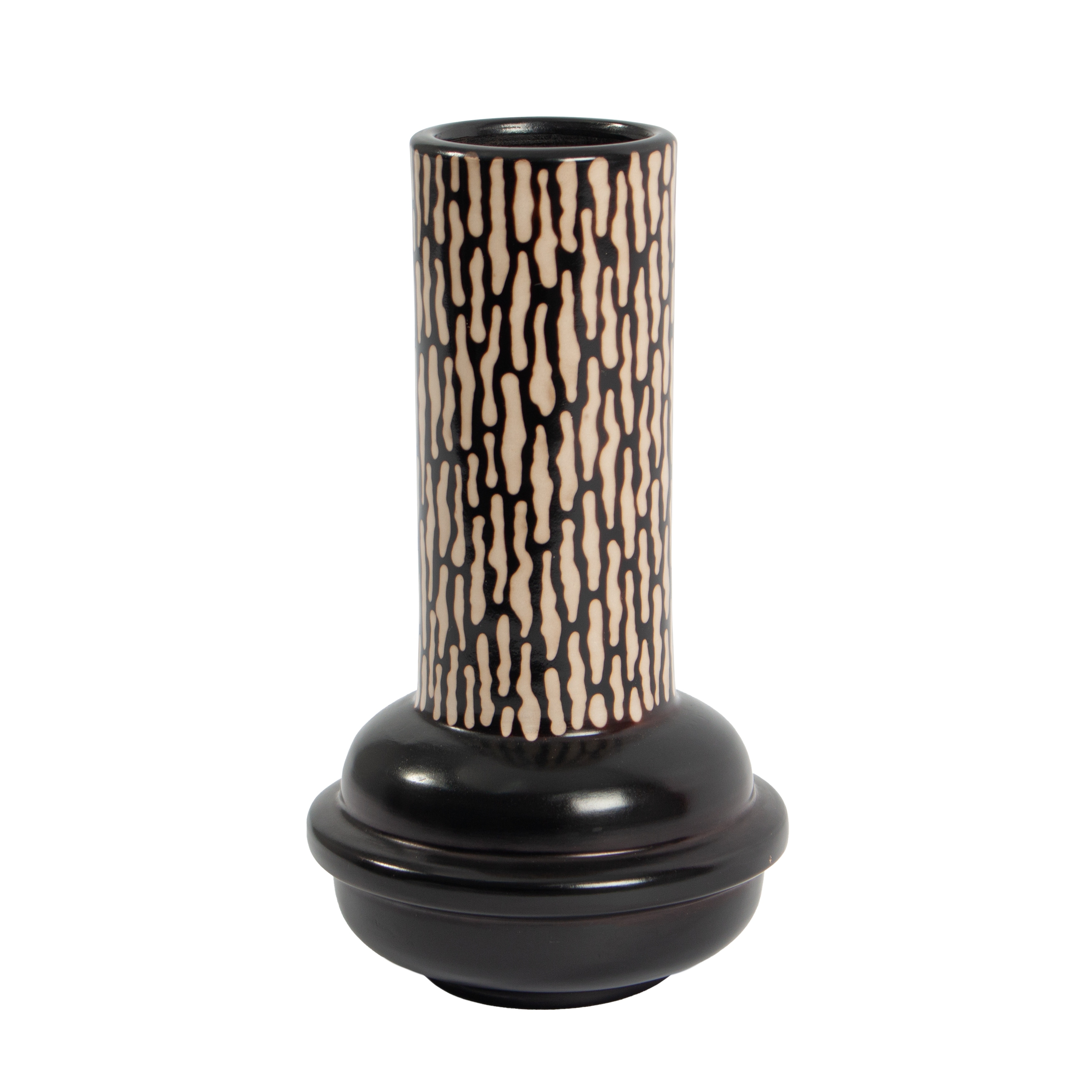 Atlas Cylindrical Ceramic Two-Tone Vase
