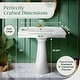 preview thumbnail 5 of 14, White Pedestal Sink Darbyshire Porcelain 34" Sink with 4" Centerset Faucet Holes and Overflow Renovators Supply