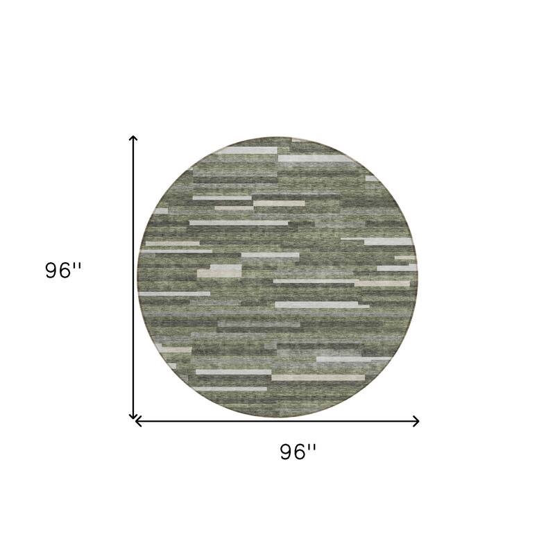 HomeRoots Striped Transitional Rectangle Outdoor Rug