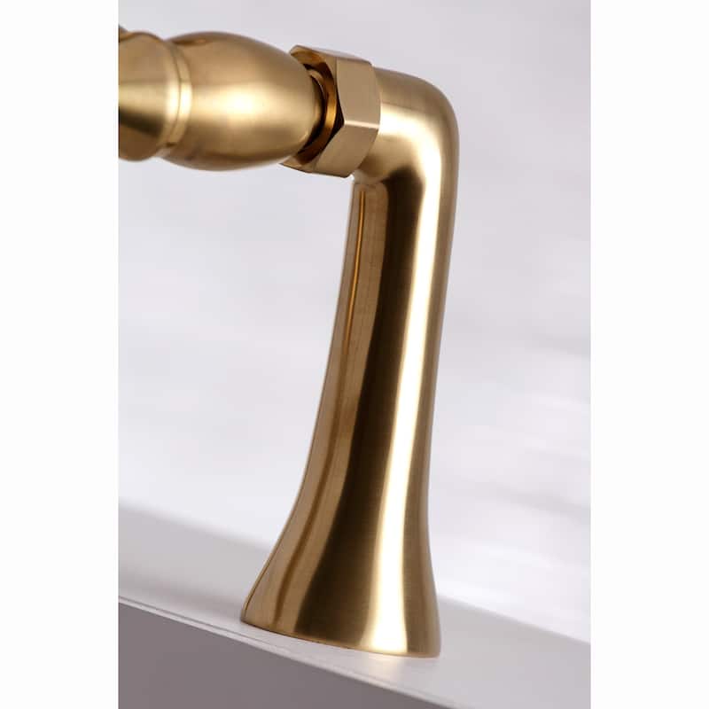 Kingston Brass Deck Mount Clawfoot Tub Faucet with Hand Shower
