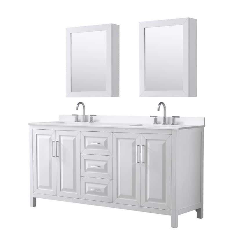 Wyndham Collection WCV252572D-QTZ-US3MED Daria 72" Free Standing