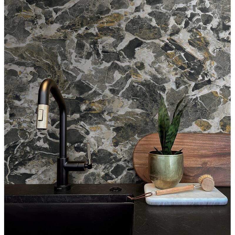 Harry & Grace Faux Stone Marble Peel and Stick Natural Wall Backdrop Panel