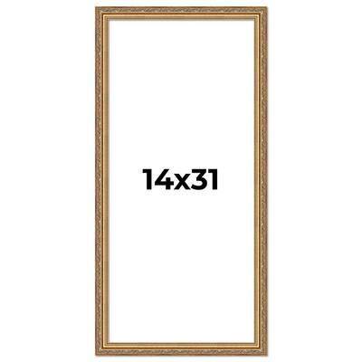 14x31 Frame Red Solid Wood Picture Frame Width 1.75 Inches | Interior Frame Depth 1 13/16 Inches