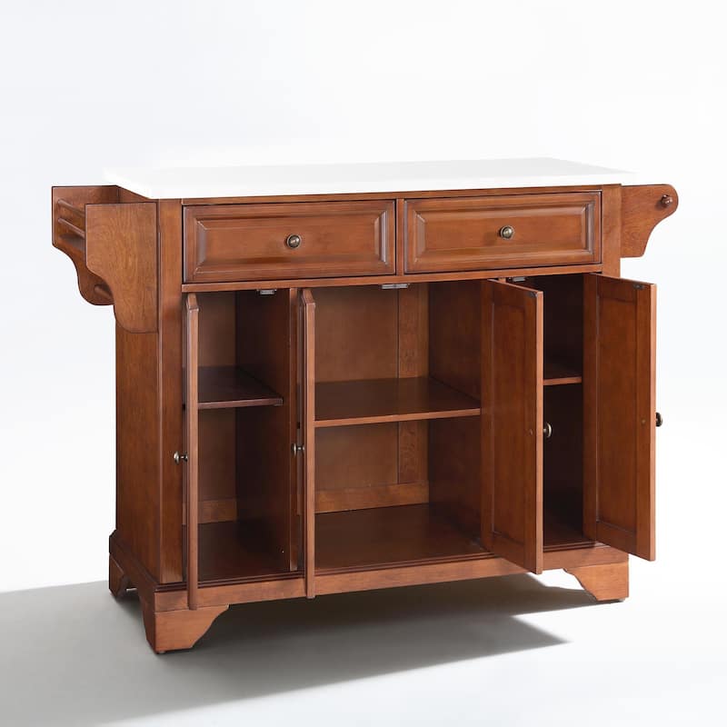 Crosley Lafayette Granite Top Full Size Kitchen Island/Cart - 51.5"W x 18"D x 36"H