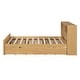 preview thumbnail 13 of 13, Full Size Bed with Trundle, USB Ports & Storage - Sleek Natural Finish