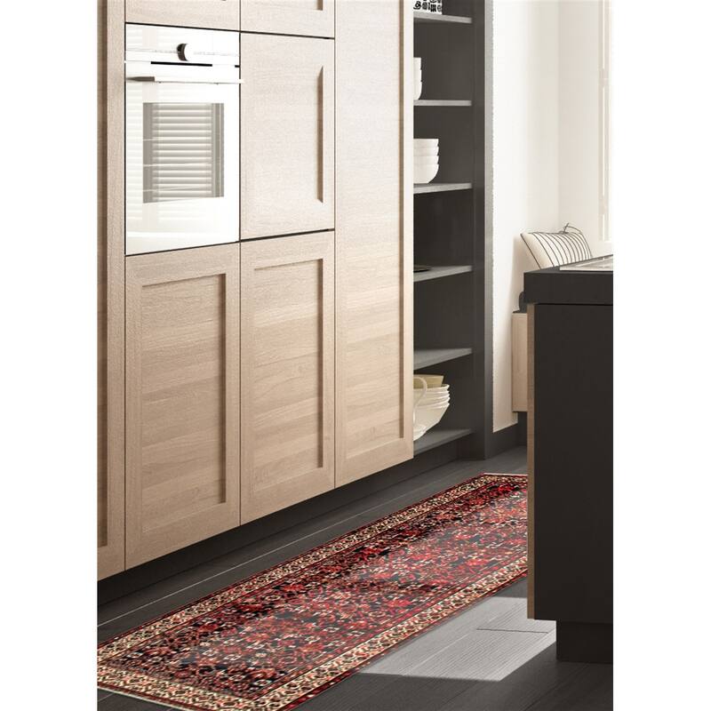 ECARPETGALLERY Hand-knotted Andelz Navy Wool Rug - 2'11 x 10'5