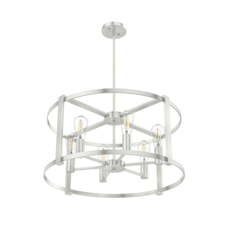 Hunter 26" Astwood 6-Light Chandelier - Dining Room, Kitchen Table, Entry - Art Deco, Transitional