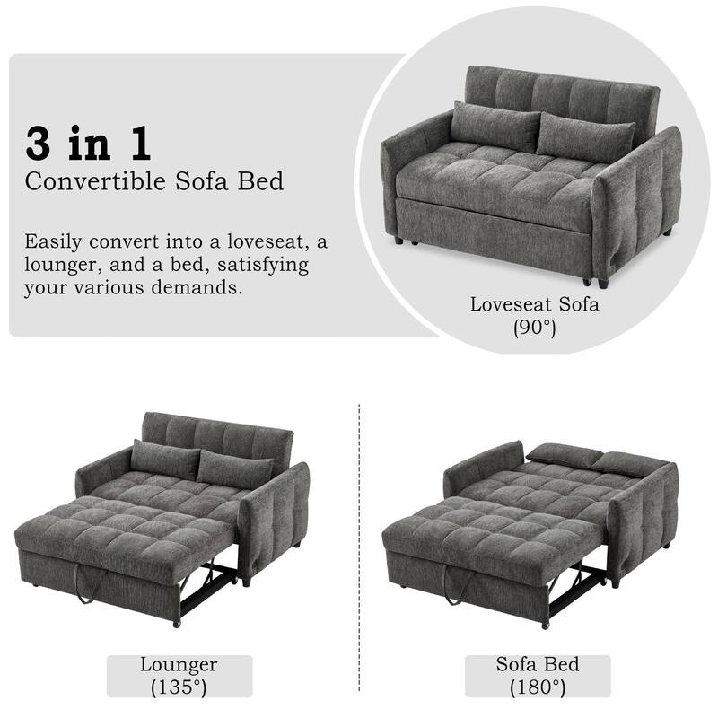 Pull-out Tufted Sofa Bed