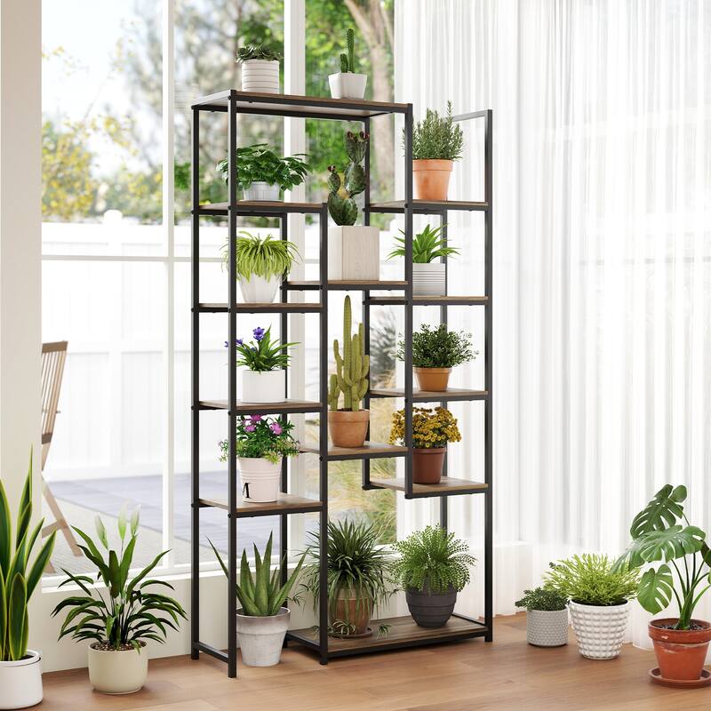 Gymax 71'' Tall Bookshelf w/12 Open Shelves Anti-tip Kit for Living