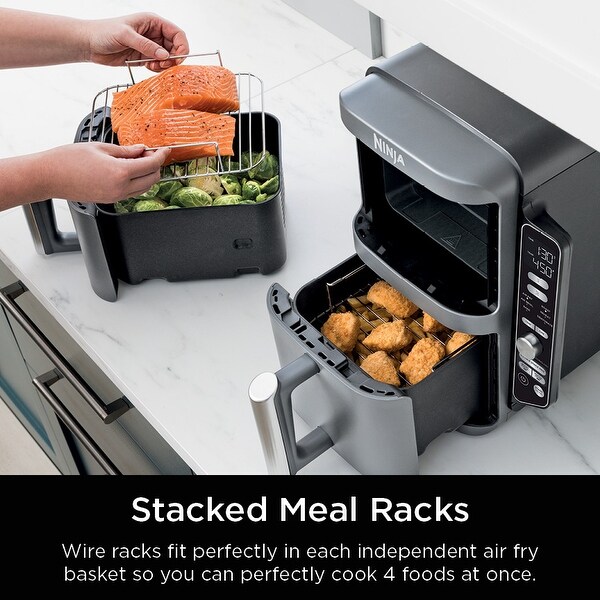 Ninja DoubleStack XL 10 QT, 6-in-1, 2-Basket Air Fryer - Bed