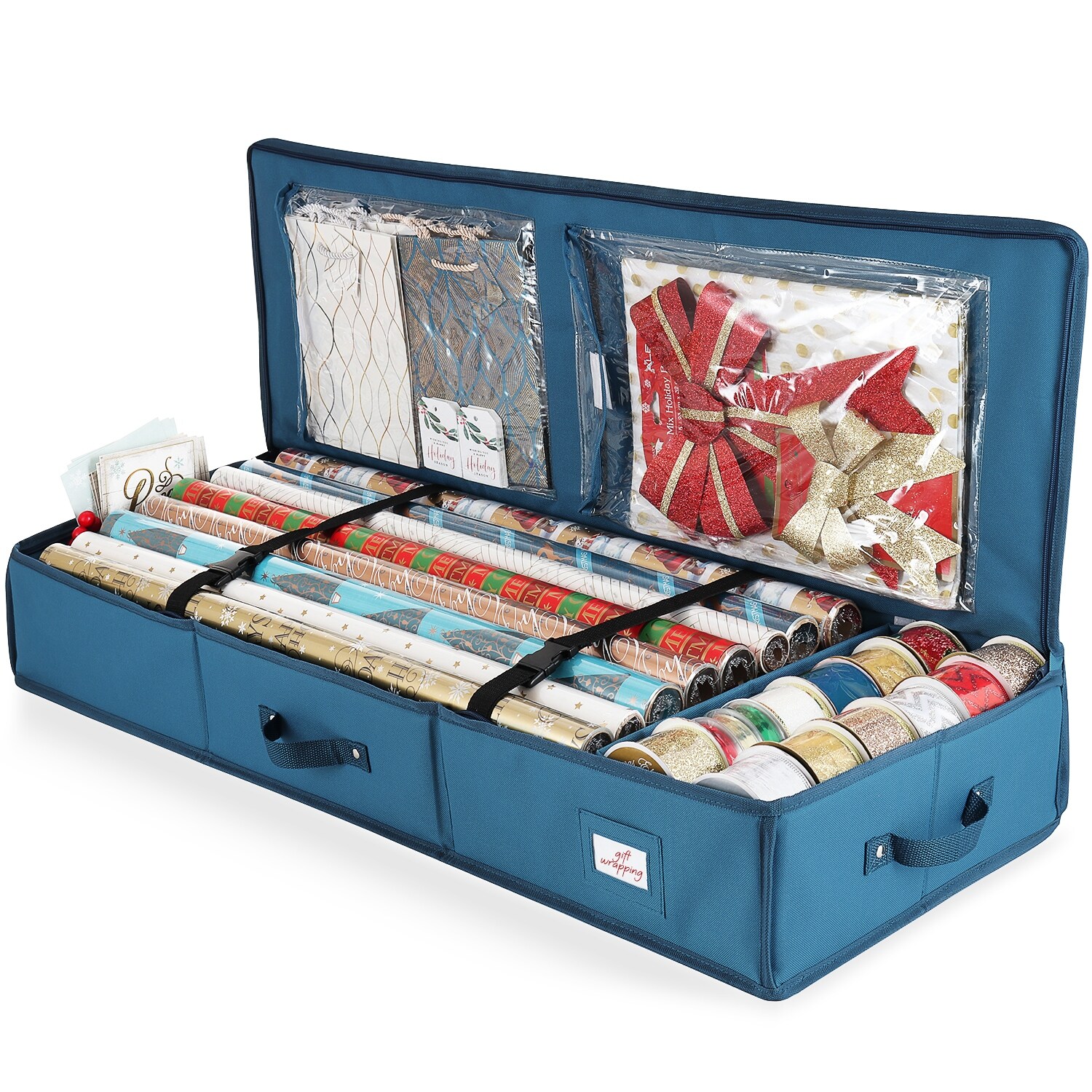 Hearth Harbor Premium Christmas Wrapping Paper Storage Organizer Bag 14 x40 x6 On Sale Bed Bath Beyond 30361322