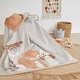 preview thumbnail 1 of 3, IBENA Baby & Kids Squirrel and Friends Mushroom Nature Theme Striped Blanket