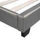 preview thumbnail 8 of 25, Twin Upholstered Leather Platform Bed with Rabbit Ornament