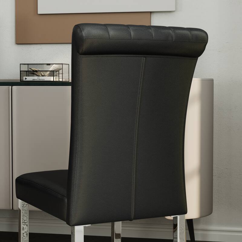 Luxury Dining Table Set with PU Leather Dining Chairs