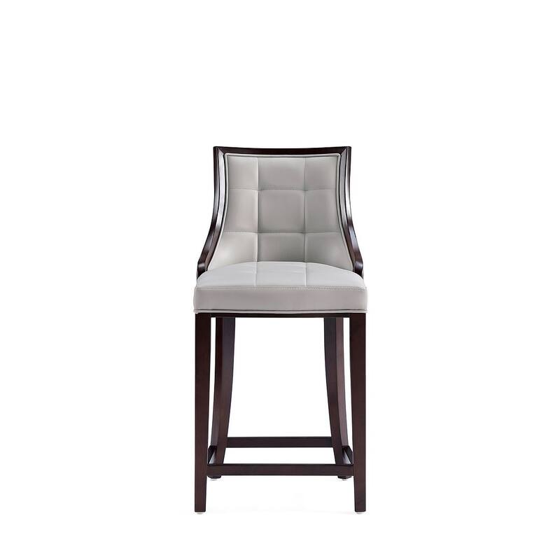 Manhattan Comfort Fifth Ave 39.5 in. Dark Walnut Beech Wood Counter Height Bar Stool