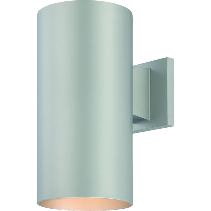 Volume Lighting 1-Light Silver Gray Outdoor Cylinder Wall Mount