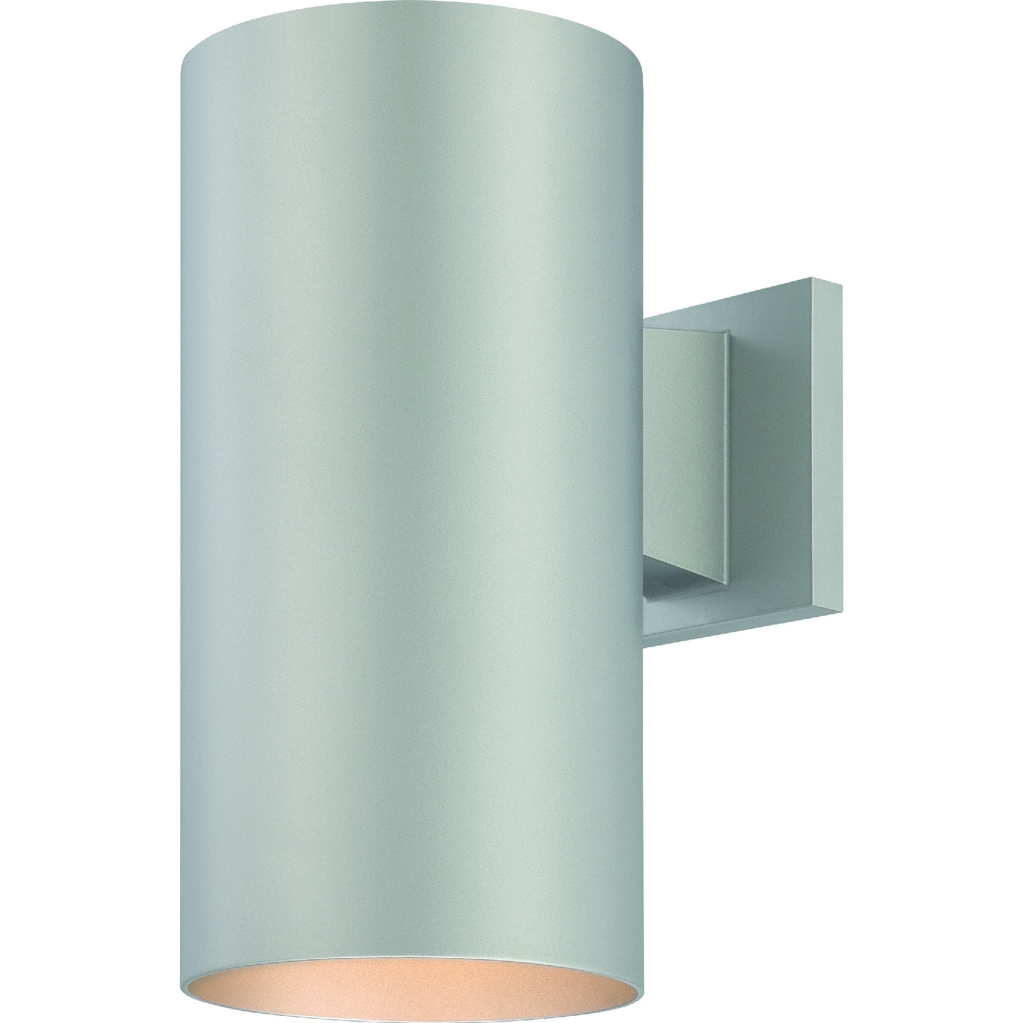 Volume Lighting 1-Light Silver Gray Outdoor Cylinder Wall Mount - Silver Gray