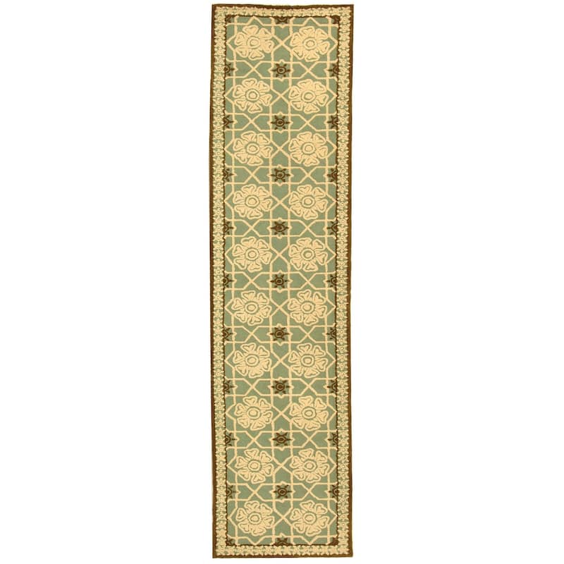 SAFAVIEH Handmade Newport Citlali Modern Cotton Rug - 2'3" x 10' Runner - Teal/Ivory