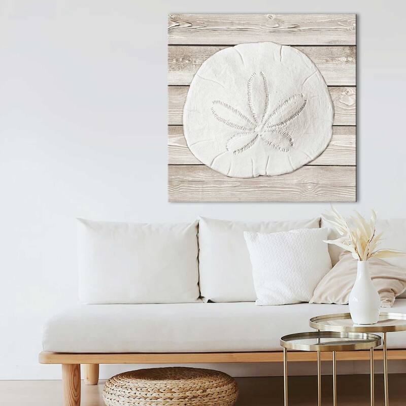 "Sand and Sea on Wood I" Print on Canvas