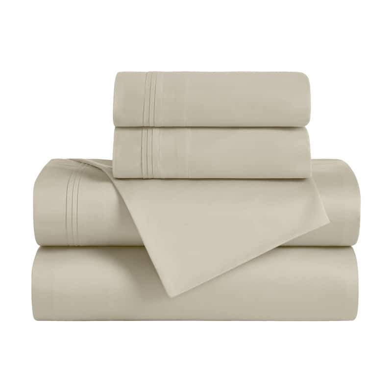 Superior Egyptian Cotton 650 TC Deep Pocket Sheet Set - 18" & 20" Extra Deep Pocket Options