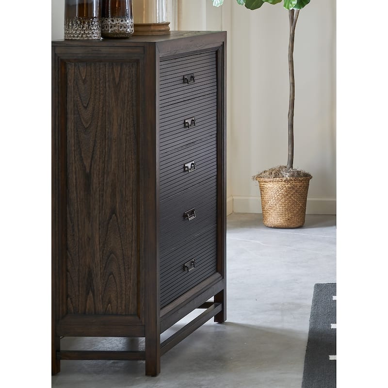 Bridgevine Home Branson 5-drawer Chest, No Assembly Required, Two-Tone Finish