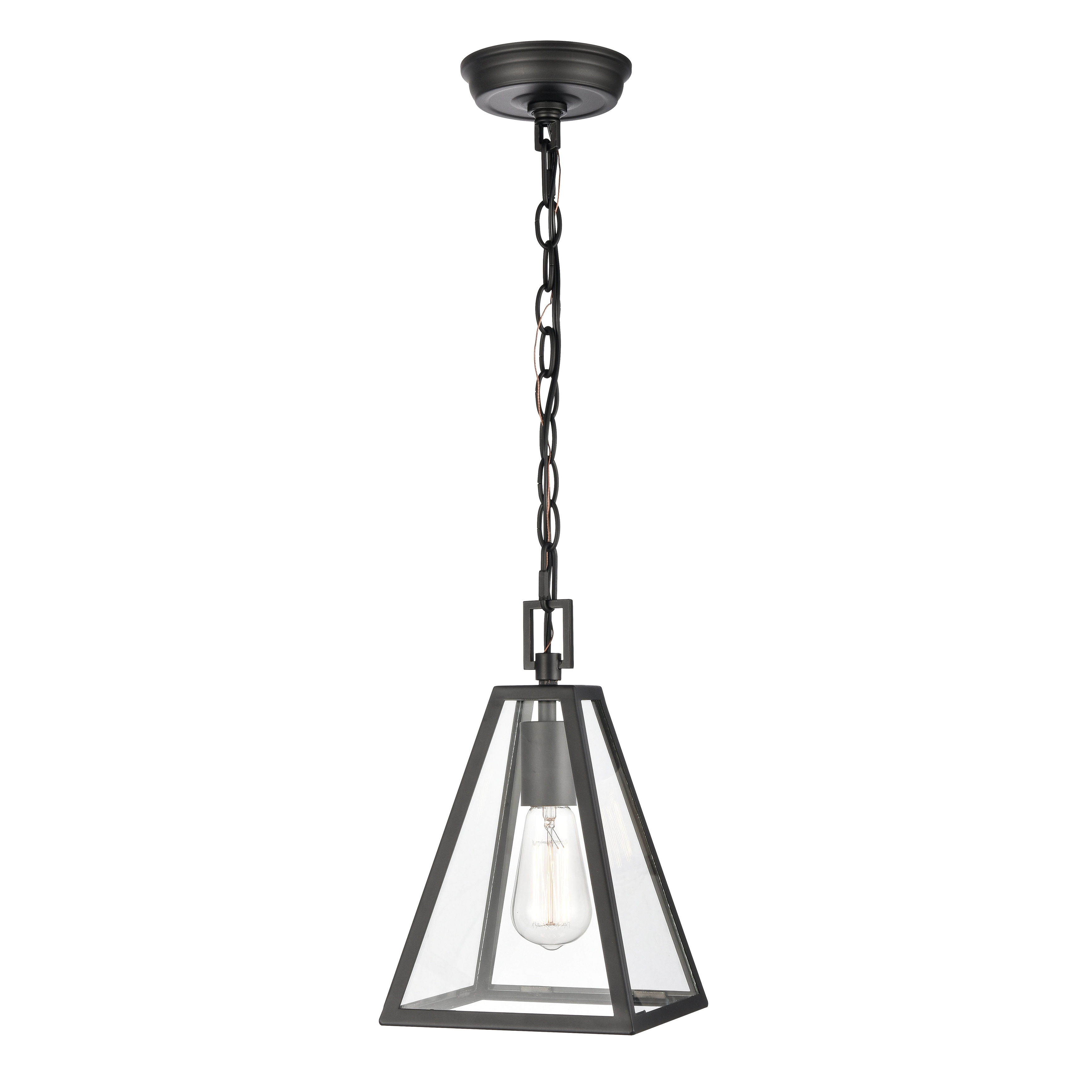 Tangent 7-inch Wide 1-Light Mini Pendant - 7in W x 7in D x 12in H