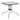 Square Tempered Glass Indoor/Outdoor Bistro Table with Rattan Edging - 28"W x 28"D x 28"H